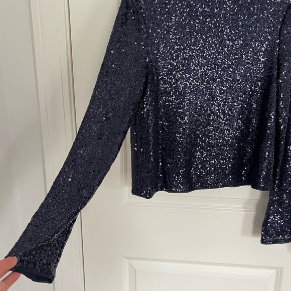 H&M Sequin Navy Blue Top-NWT - Picture 11 of 11